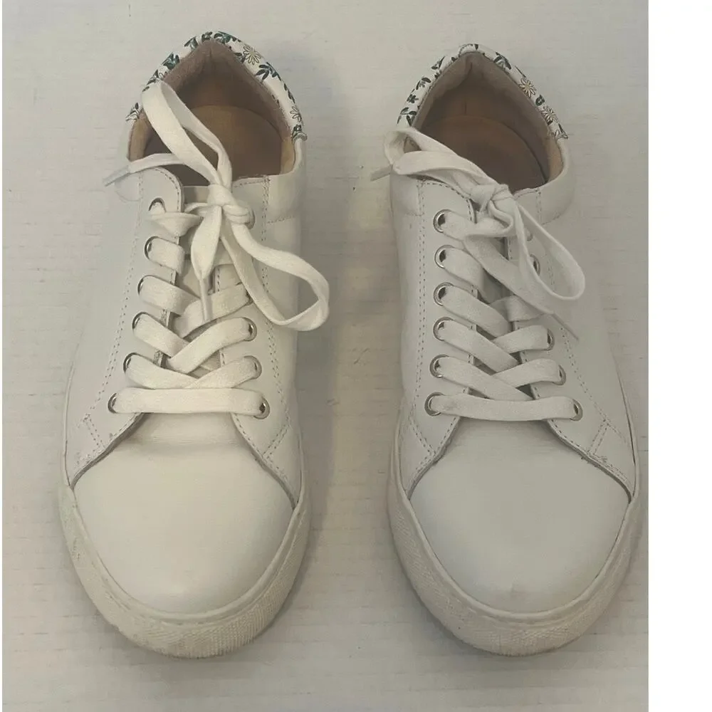 Women's Jack‎ Rogers White Leather Sneakers Tennis Shoes Casual Size 7M